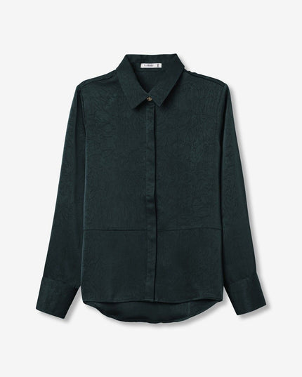 'Marilu' Satin Blouse - Green
