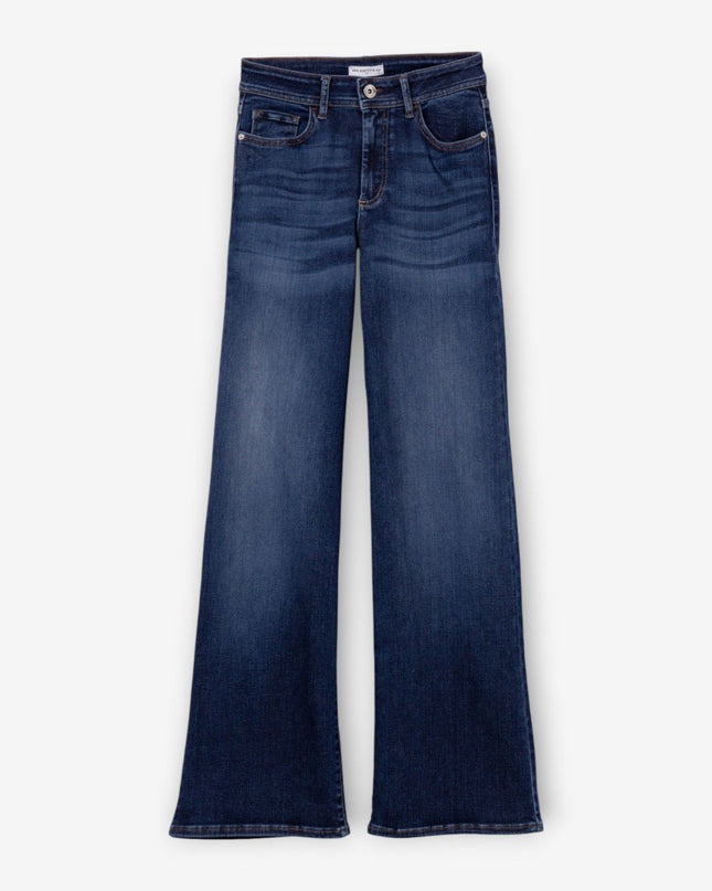 One Size Fits All Wide Leg Jean - Medium Denim