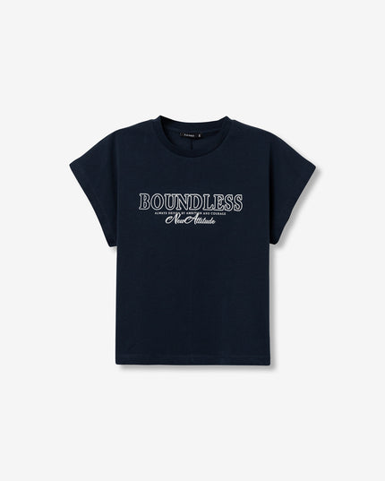Blue "Boundless" Short Sleeve Tee