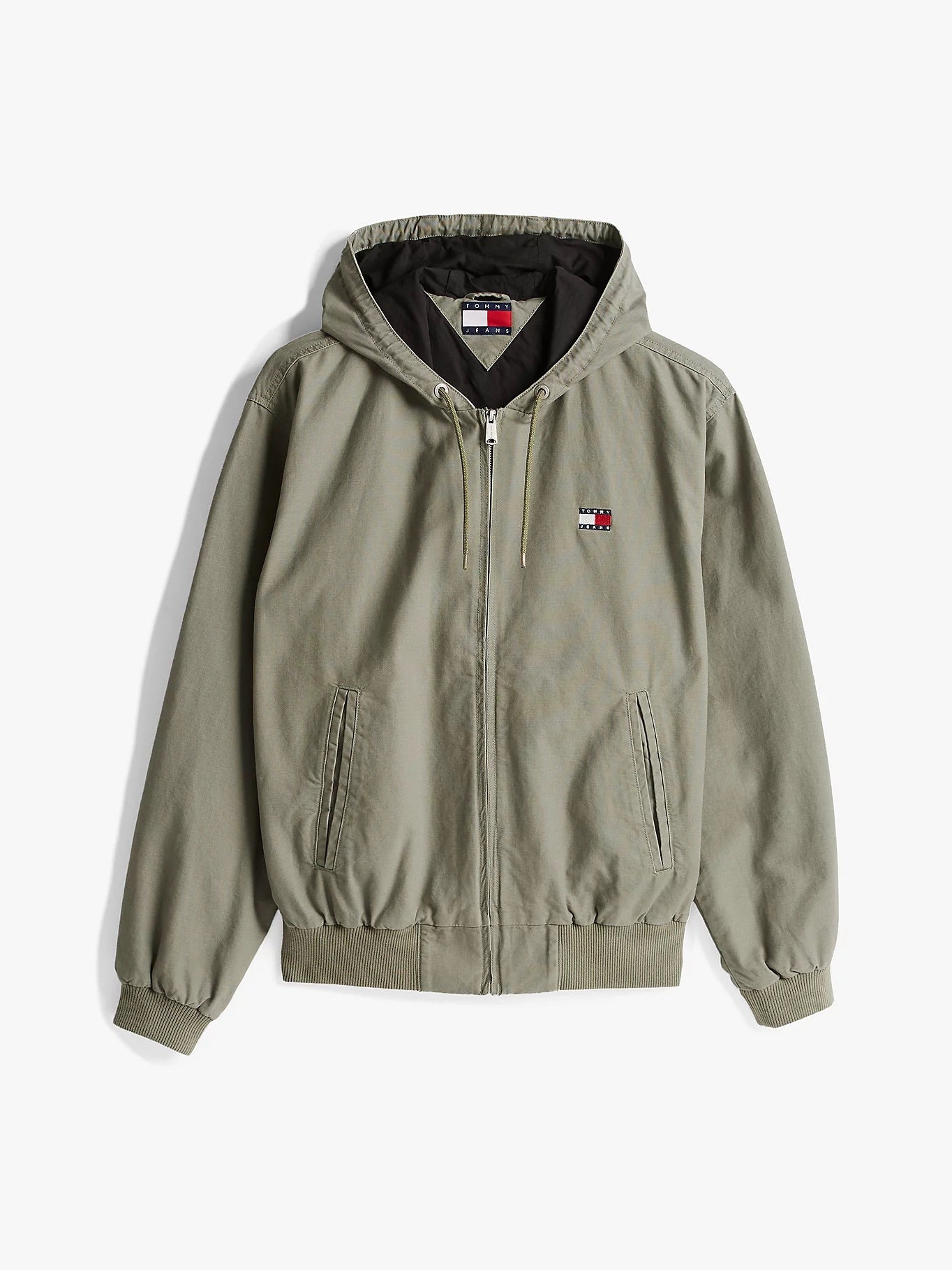 Tommy Jeans - Hooded Relaxed Cotton Jacket - Aruba Green