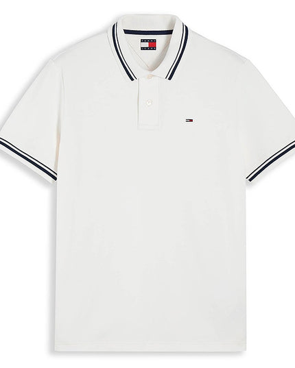 TJM Reg Fit Tipped Polo Shirt - Off White