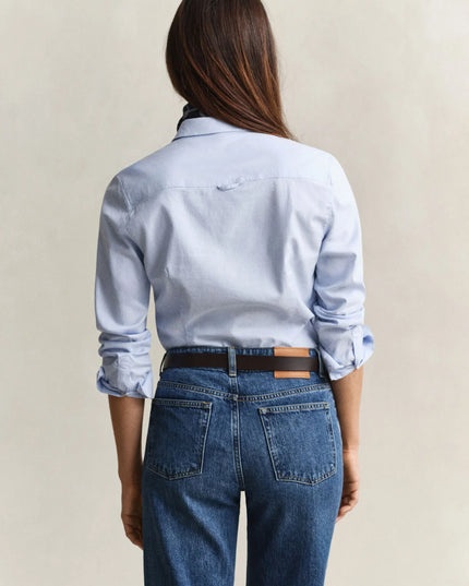 Stretch Oxford Shirt - Light Blue