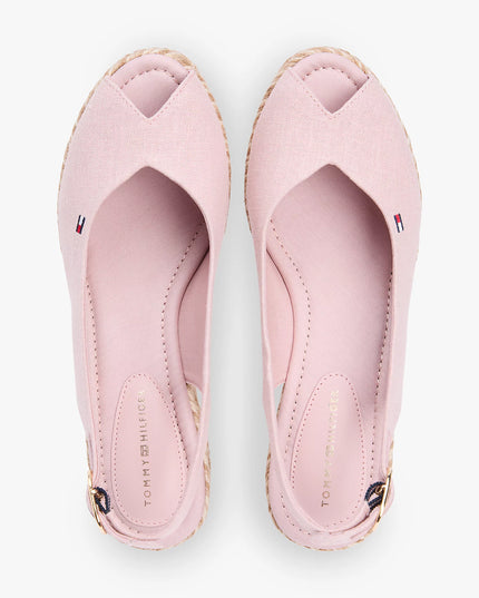 Hemp Slingback Wedge Espadrilles - Foggy Pink