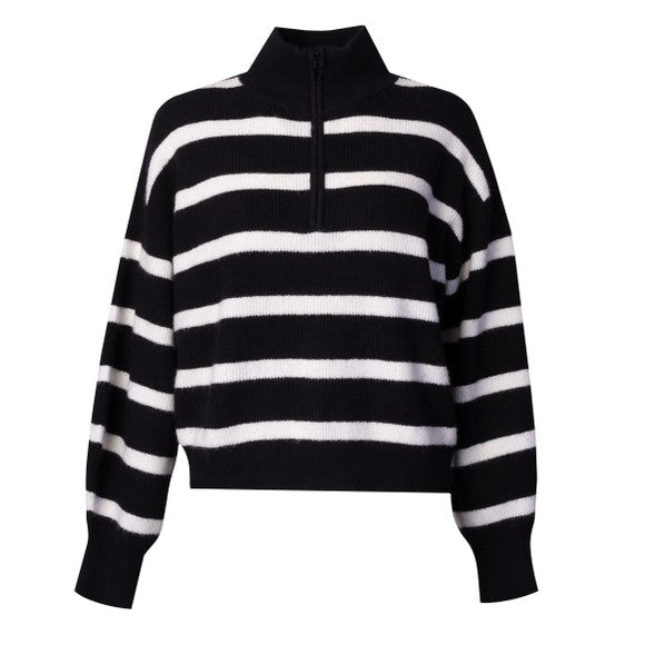 Vhari Half Knit - Black/White