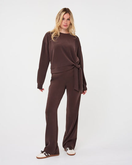 Knot Detail Modal Sweatshirt - Cacao