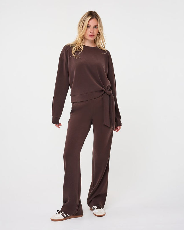 Knot Detail Modal Sweatshirt - Cacao
