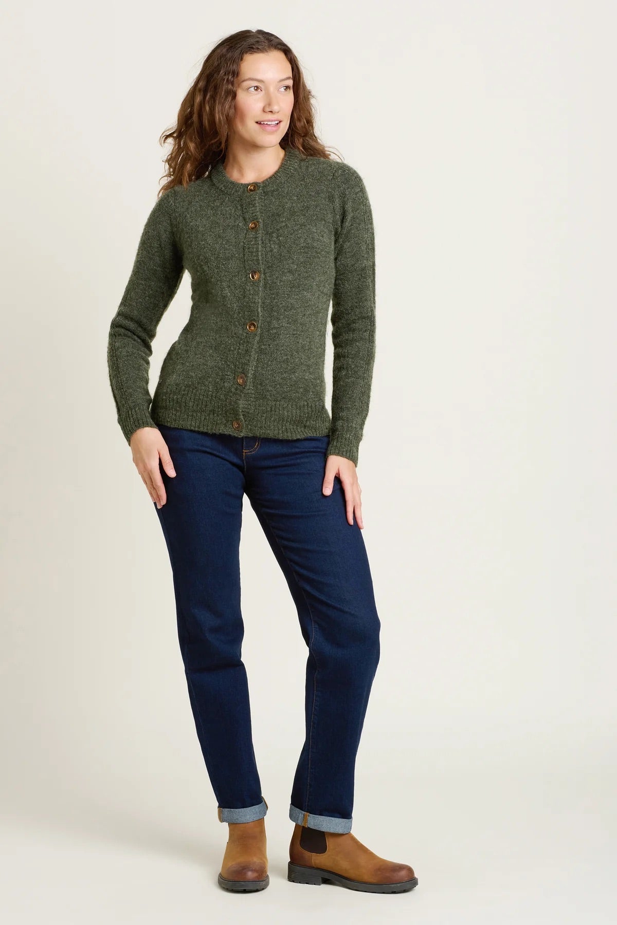 Rib Stitch Classic Cardigan