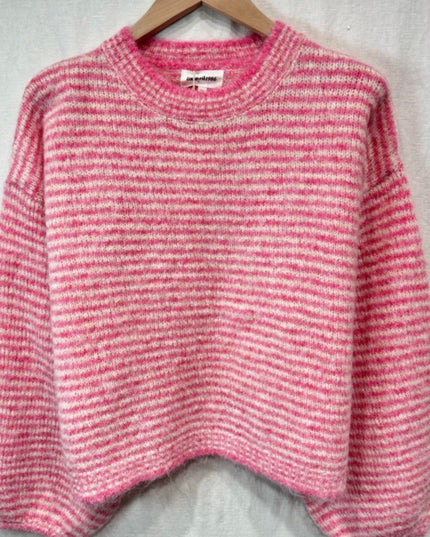 Angelina Fine Breton Sweater - Pink