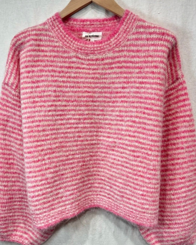 Angelina Fine Breton Sweater - Pink