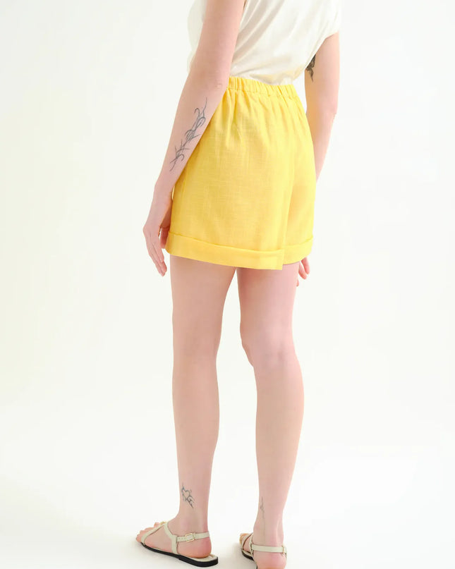 Cotton Shorts - Lemon