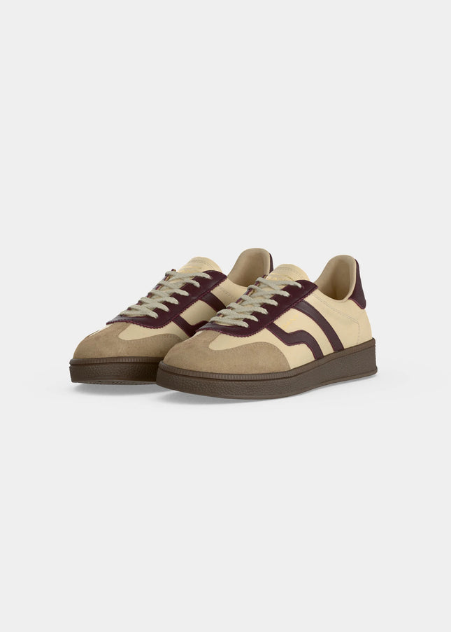 Cuzima Leather & Suede Sneaker - Cream/Wine
