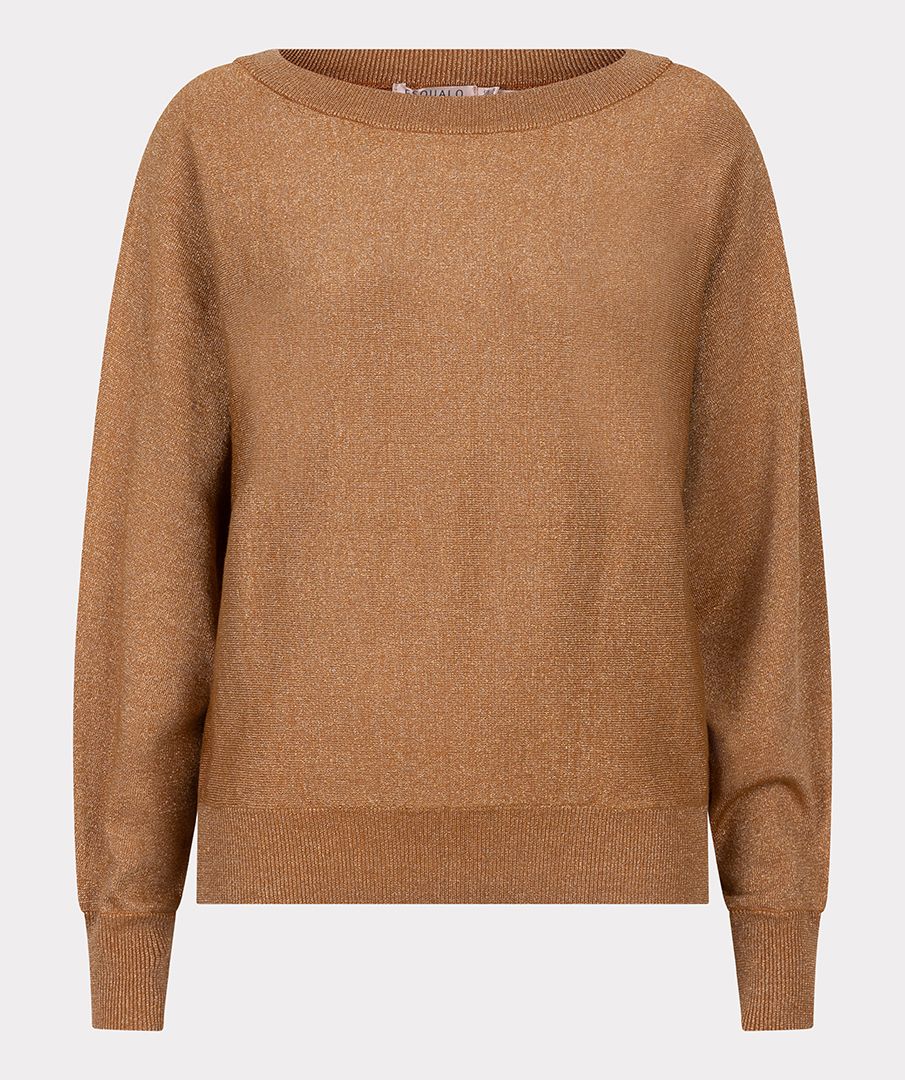 EsQualo - Lurex Batwing Sweater - Caramel