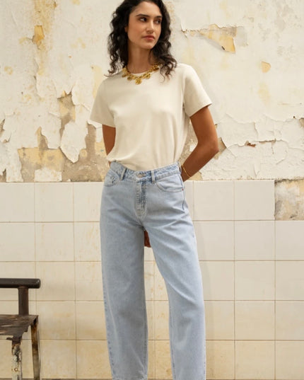 Bony Barrel Leg Jean - Light Denim
