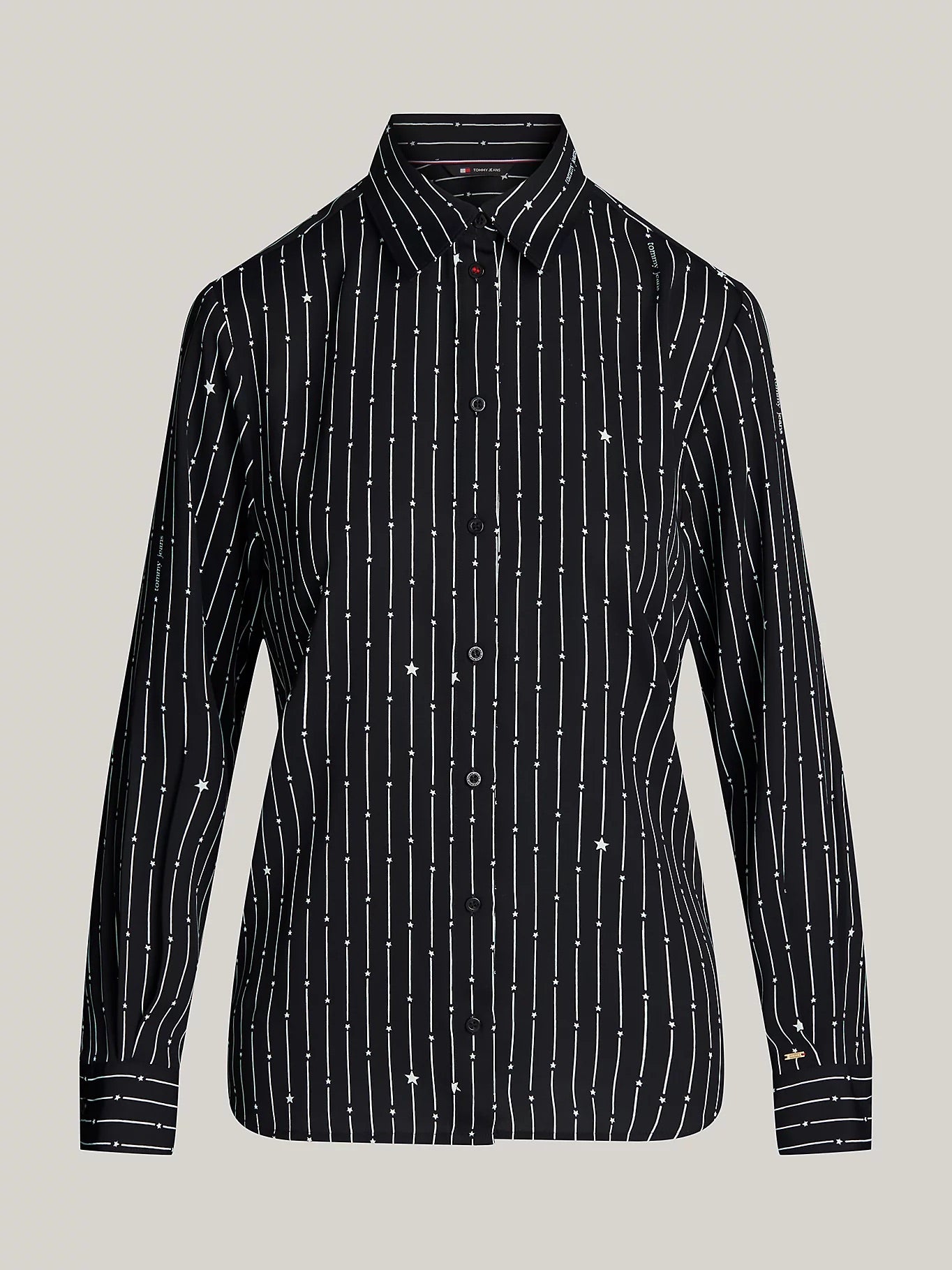 Tommy Jeans - Star Stripe Print Relaxed Shirt - Black Mountain Stardust