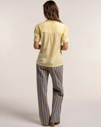 Cowrie Textured Blouse - Lemon