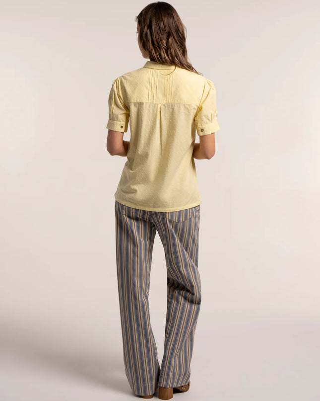 Cowrie Textured Blouse - Lemon