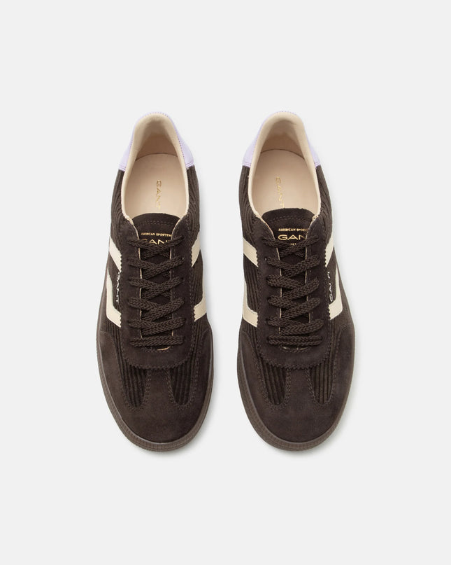 Cuzima Cord & Suede Sneaker - Espresso/Lavender