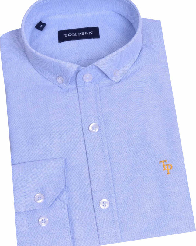 Tom Penn Oxford Shirt In Blue