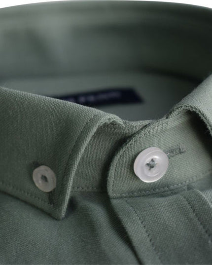 Tom Penn Green Oxford Long Sleeve Shirt