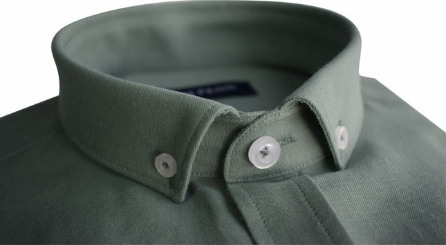 Tom Penn Green Oxford Long Sleeve Shirt