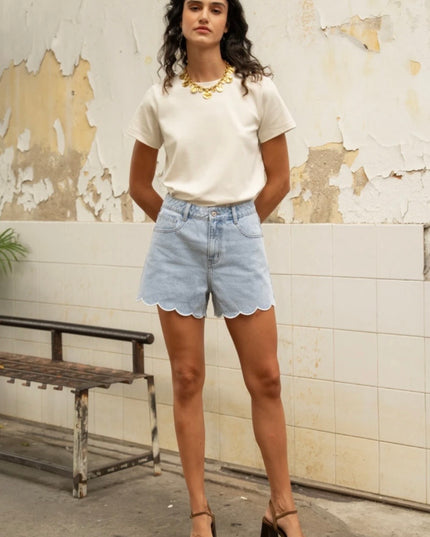 Julia Scalloped Edge Short