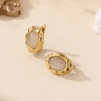 Brielle Stone Earrings - Gold