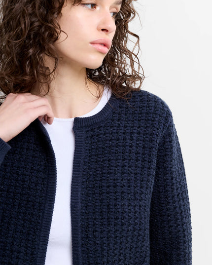 Noar Moss Stitch Cardigan - Navy