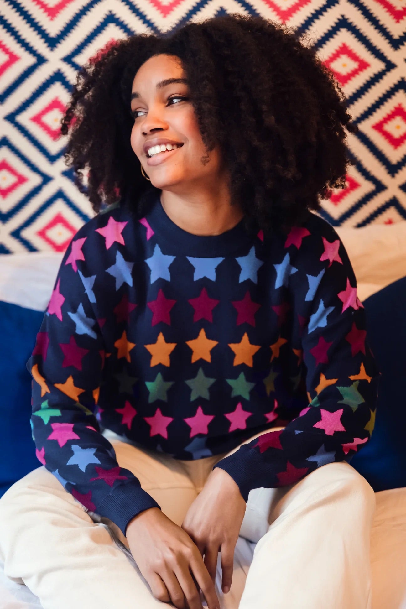 Sugarhill Brighton - Annalee Jumper - Multi, Large Star Repeat