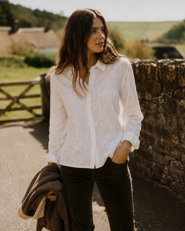 Flora Blouse - White