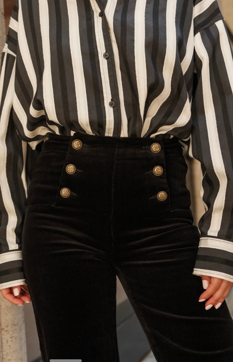Victoria Corduroy Trouser - Black