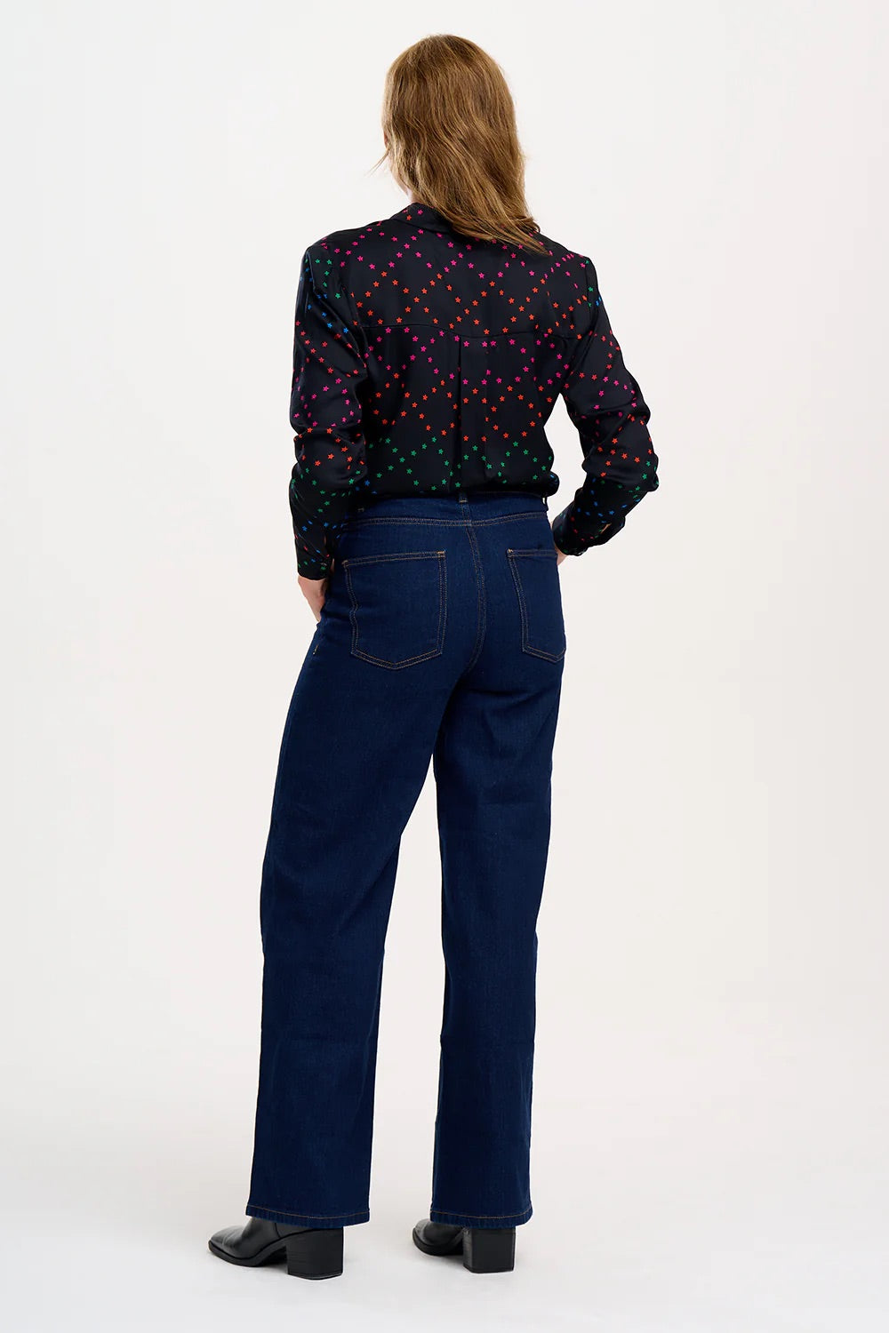 Sugarhill Brighton - Alora Shirt - Black, Rainbow Star Lattice