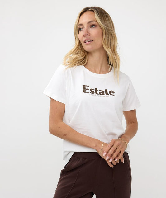 EsQualo - ‘Estate’ Caviar T-Shirt - Off White