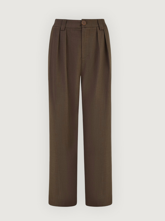 Yumi - Wide Leg Trouser - Brown