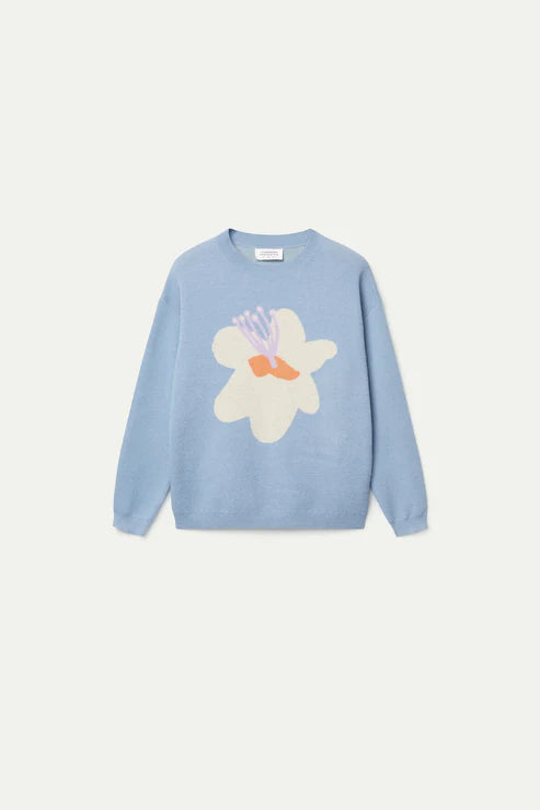 Compañia Fantastica - Flower Print Sweater - Blue