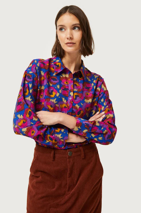 Compañia Fantastica - Dewberry Floral Print Shirt