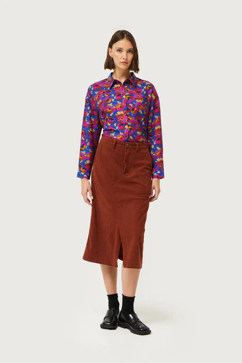 Compañia Fantastica - Dewberry Floral Print Shirt