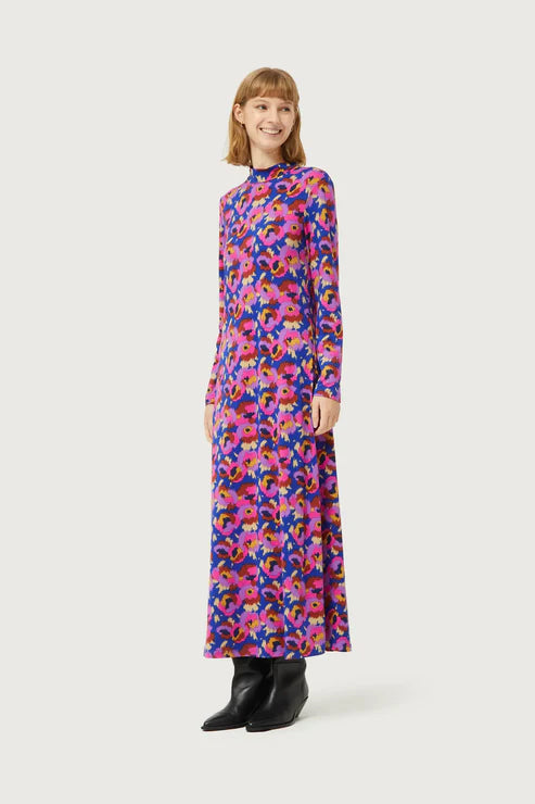 Compañia Fantastica - Dewberry Floral Print Knit Long Dress