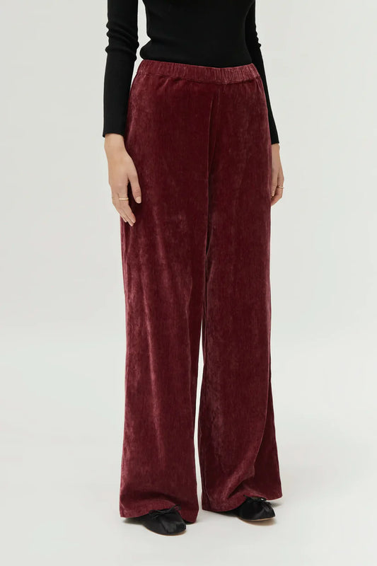 Burgundy Chenille Trousers