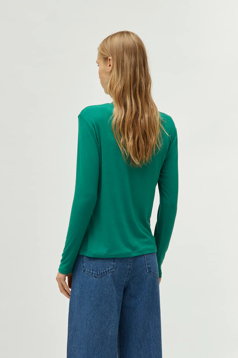 Green Mock Neck Top