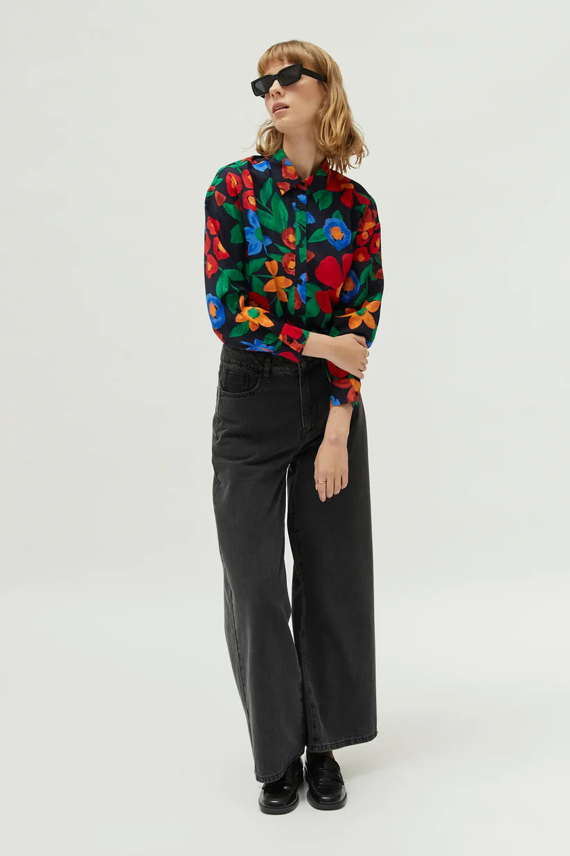 Multi-Coloured Floral Print Shirt