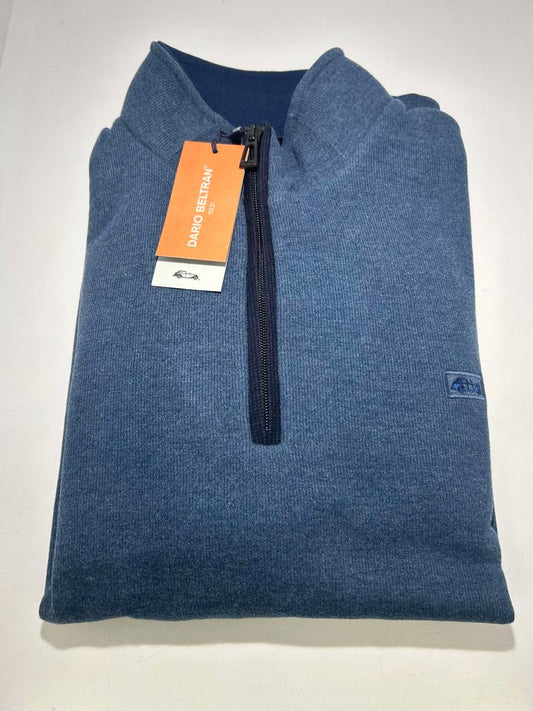 Dario Beltran 1/2 Zip Sweater - Blue/Navy