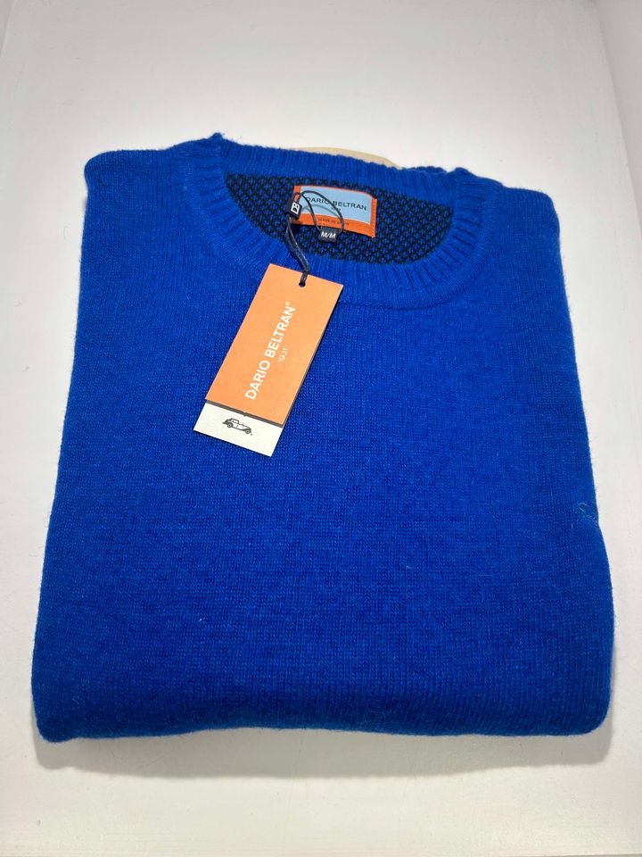 Dario Beltran Round Neck Jumper  - Blue