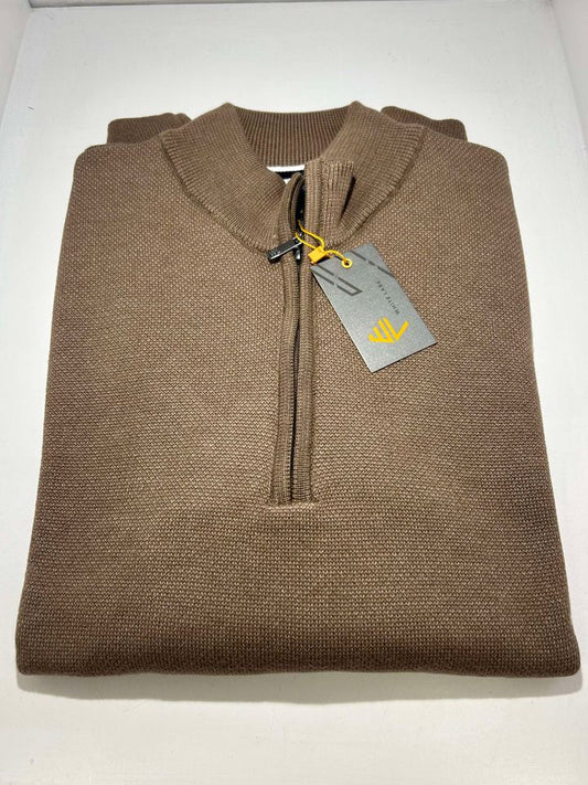 White Label 1/4 Zip - Taupe/Sand