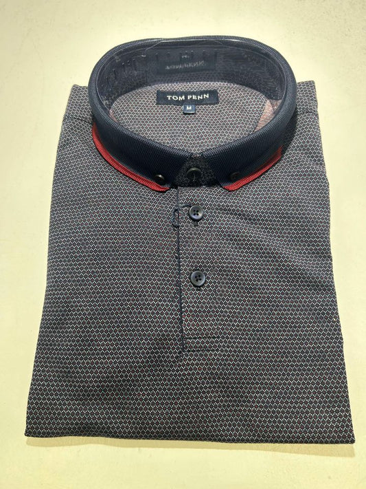 Tom Penn Knit Polo - Burg