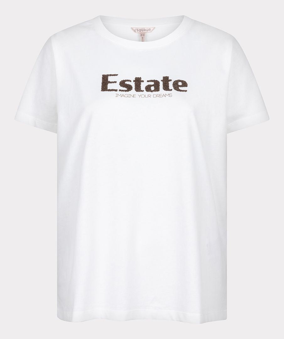 EsQualo - ‘Estate’ Caviar T-Shirt - Off White