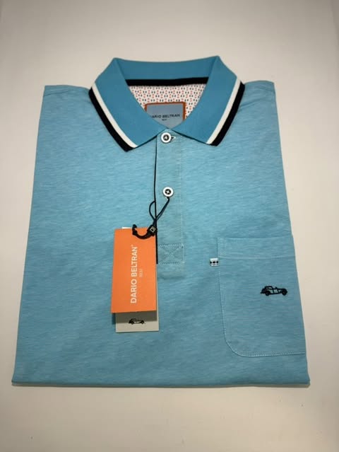 Dario Beltran Polo Shirt 3750  - Light Blue