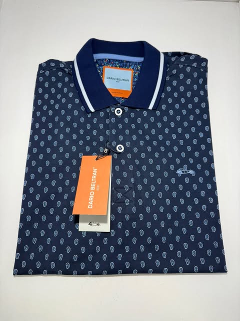 Dario Beltran Navy Polo Shirt- 4270