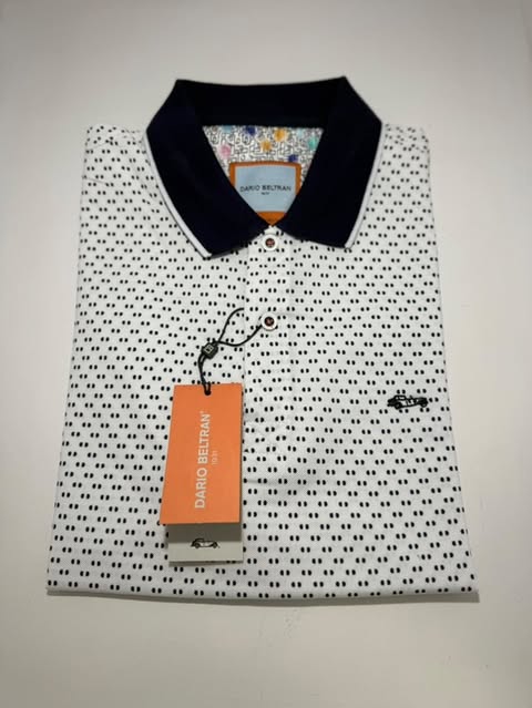 Dario Beltran Polo T-Shirt - Navy/White
