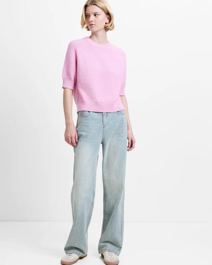 Lilly Mozart Short Sleeve Jumper - Light French Pink