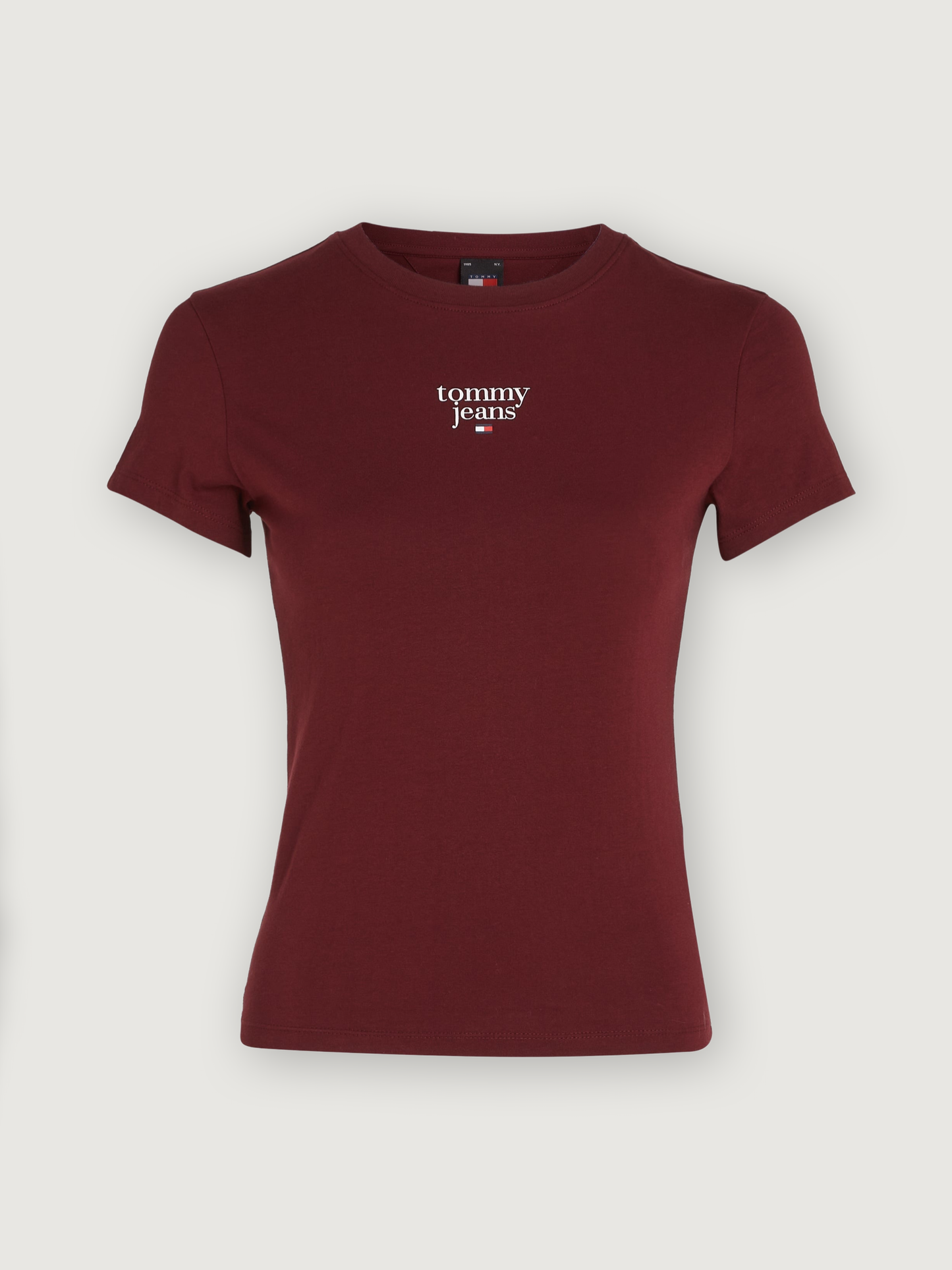 Tommy Jeans - Slim Essential Logo T-Shirt - Deep Rouge